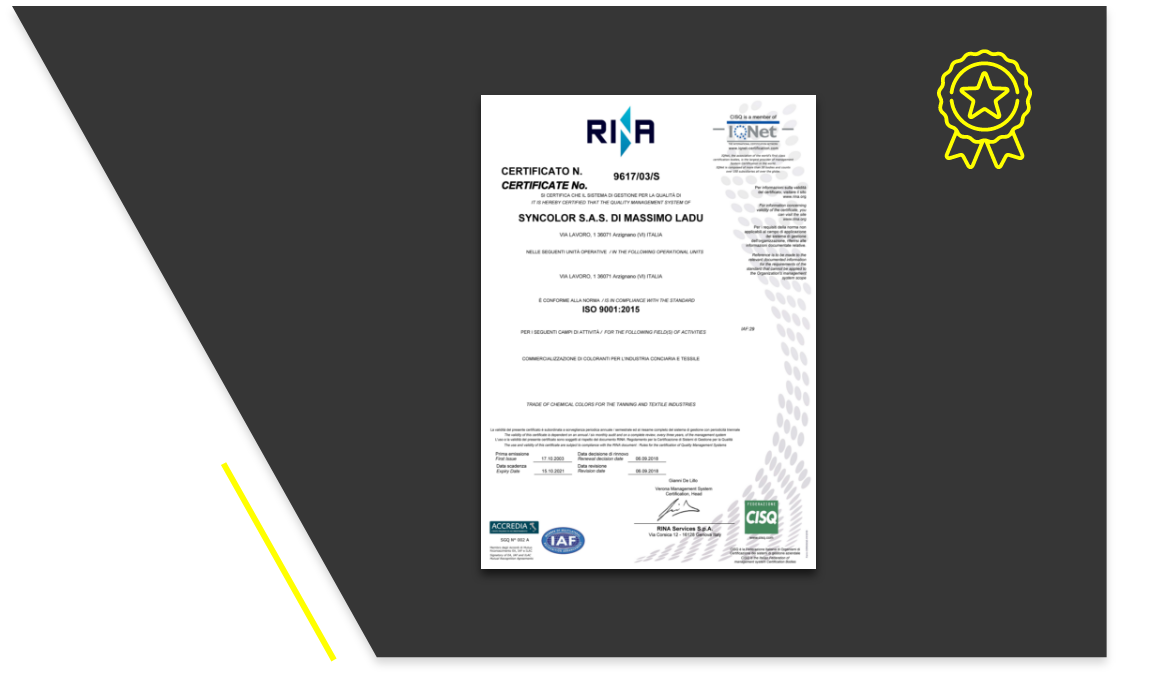 Immgine certified ISO 9001: 2015